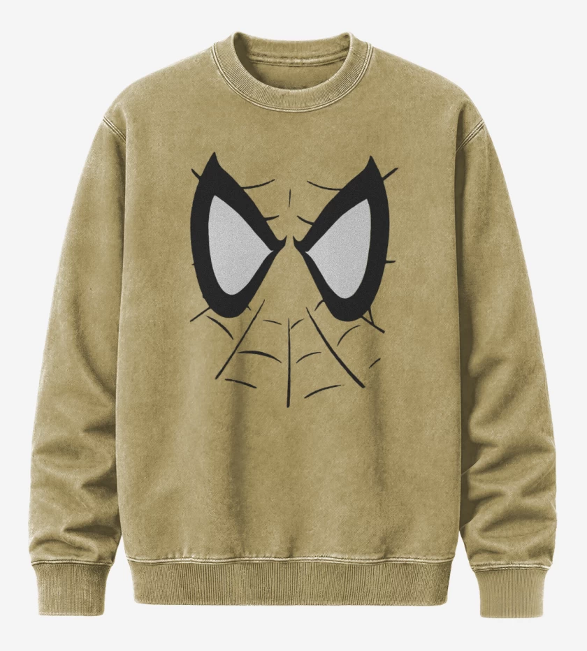 Poleron Polo Acid Wash Beige de Spidey Face