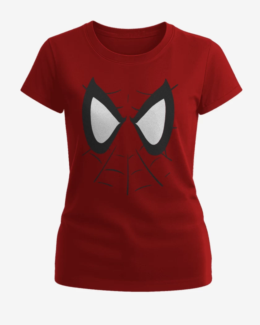 Polera de Mujer Rojo de Spidey Face