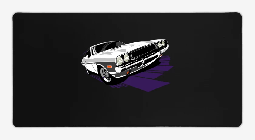 Mouse pad Gamer Negro de Dodge Challenger 3