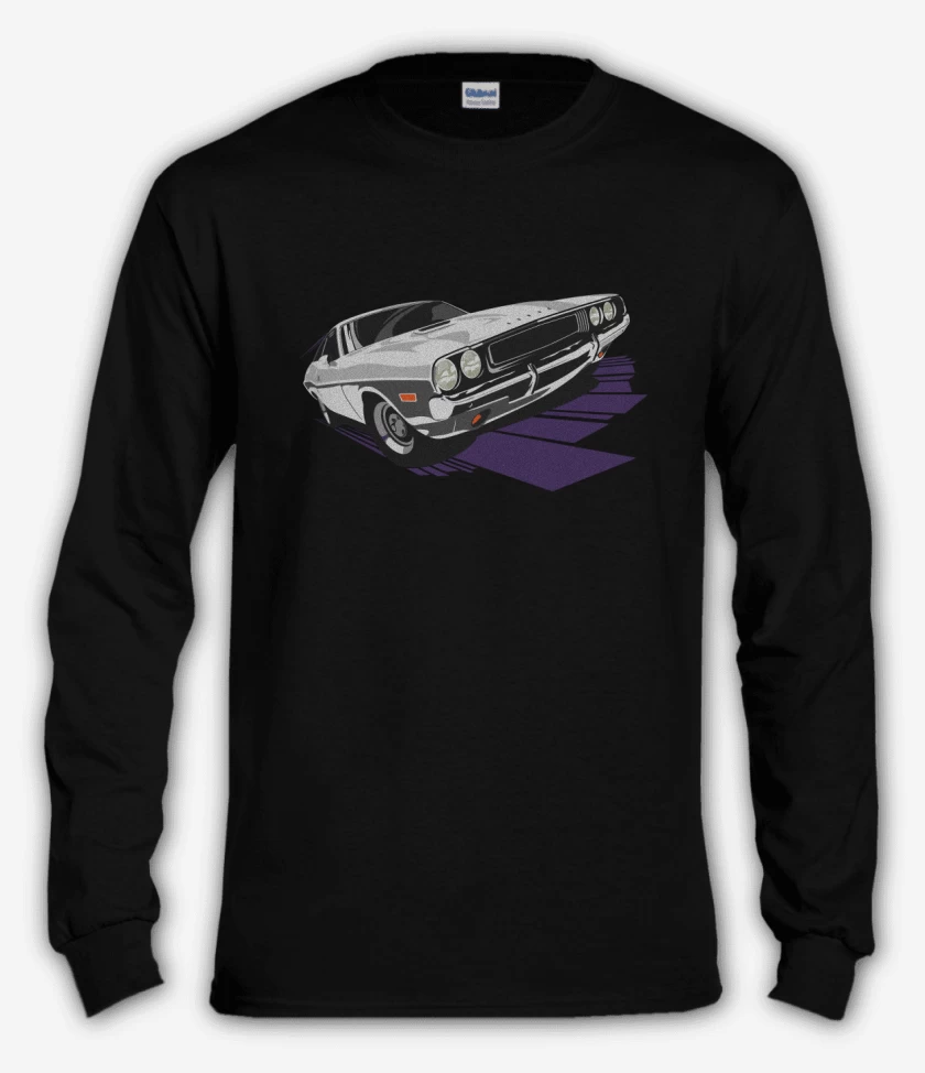 Polera manga larga Negro de Dodge Challenger 3