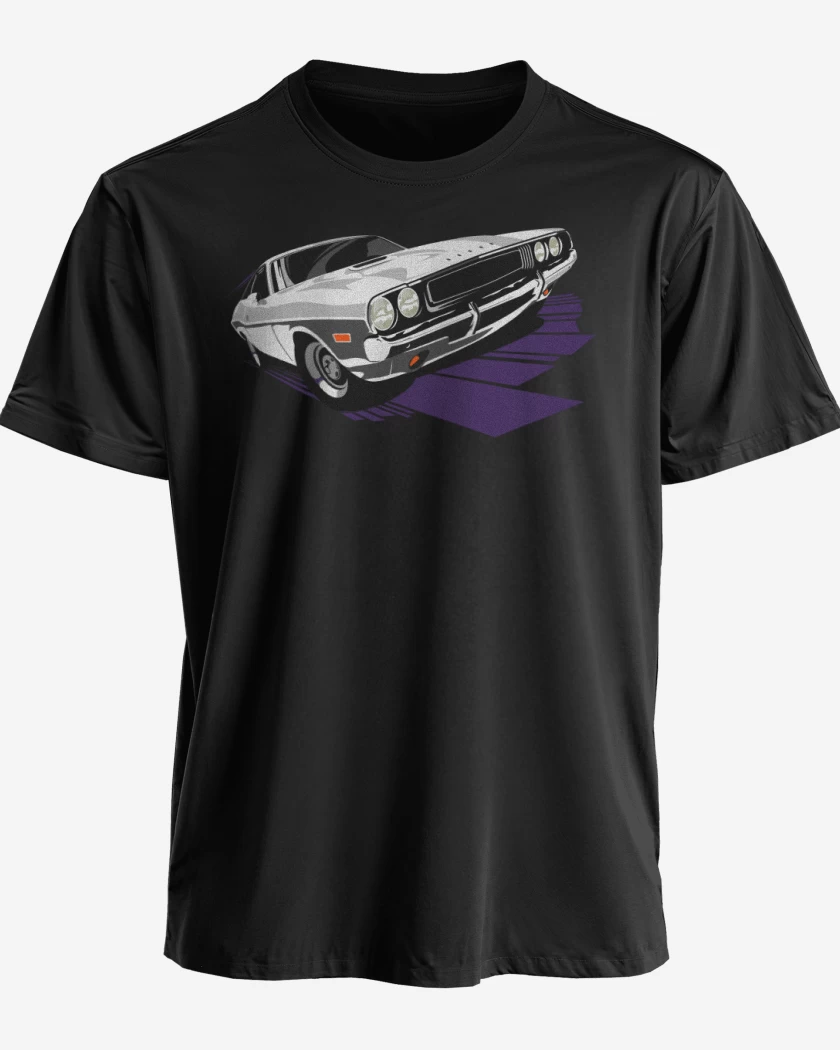 Polera premium Negro de Dodge Challenger 3