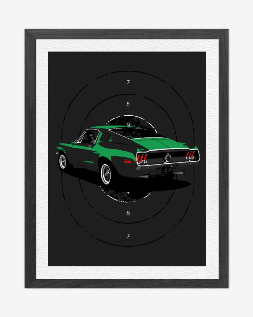Cuadro decorativo Negro de Bullitt Mustang