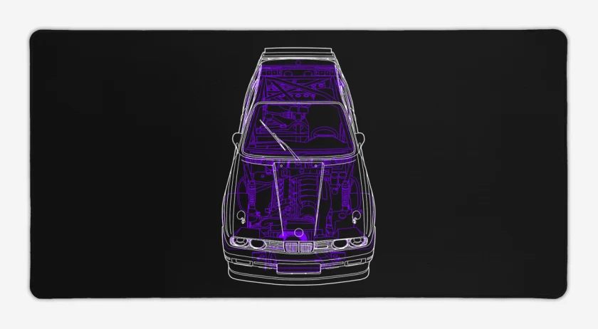 Mouse pad Gamer Negro de BMW E30