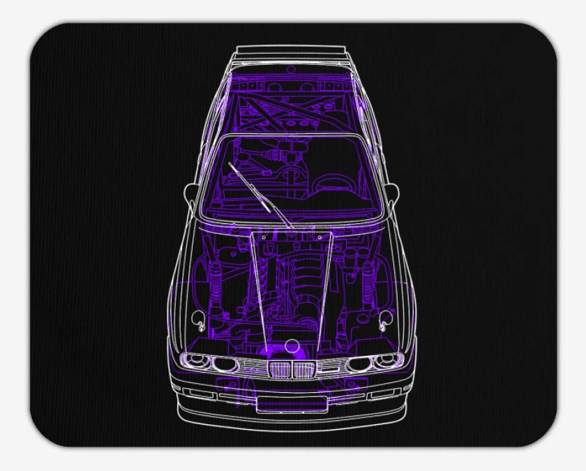 Mousepad Negro de BMW E30