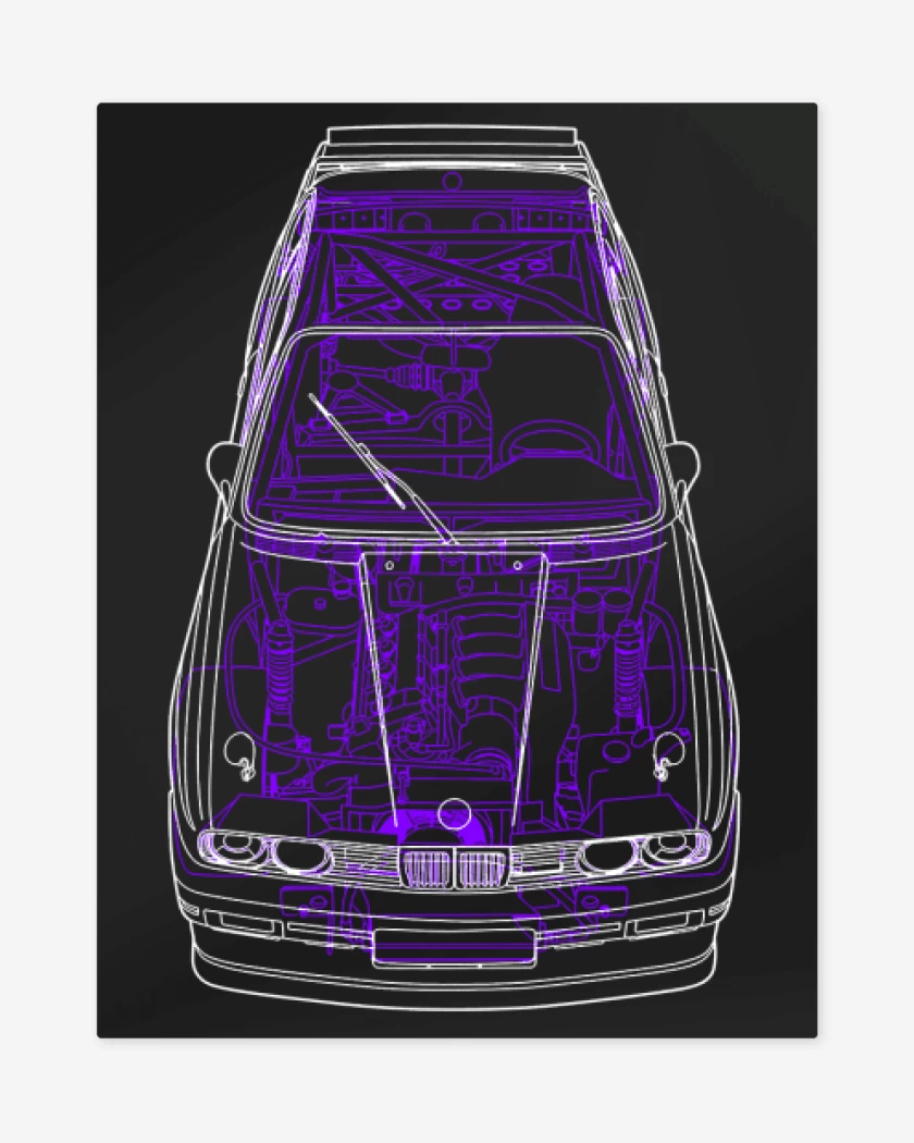 Print metalico BMW E30