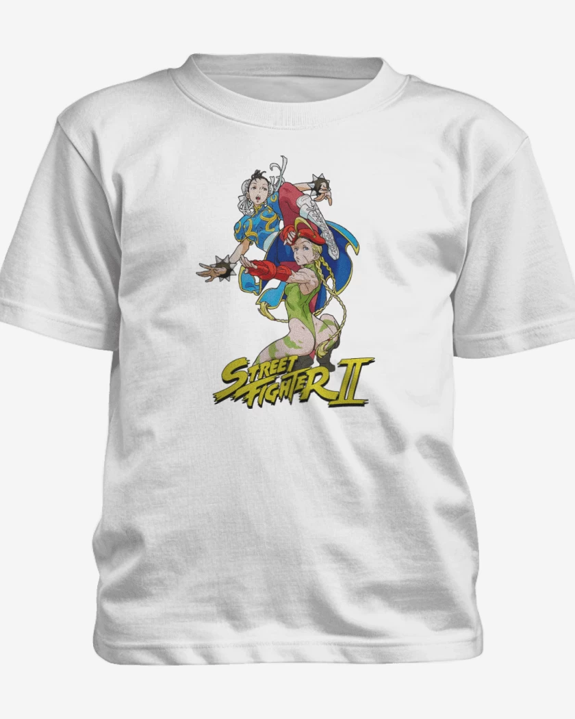 Polera de niño Blanco de Chun-Li & Cammy