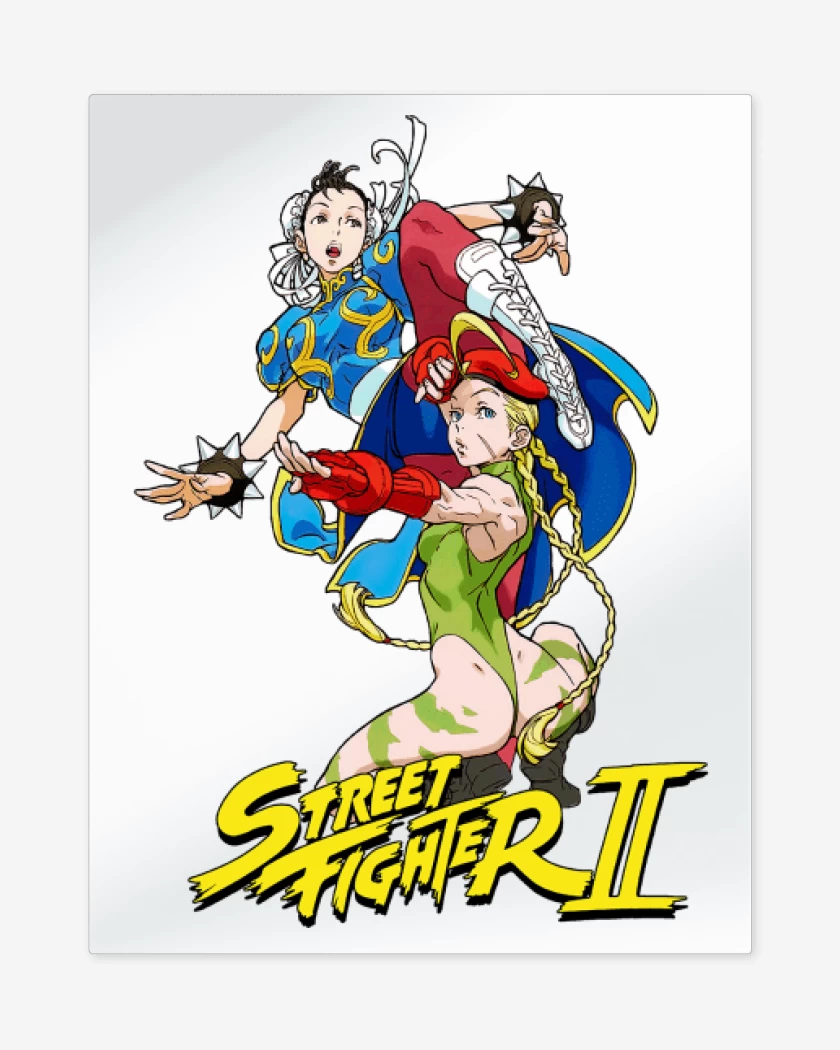 Print metalico Blanco de Chun-Li & Cammy