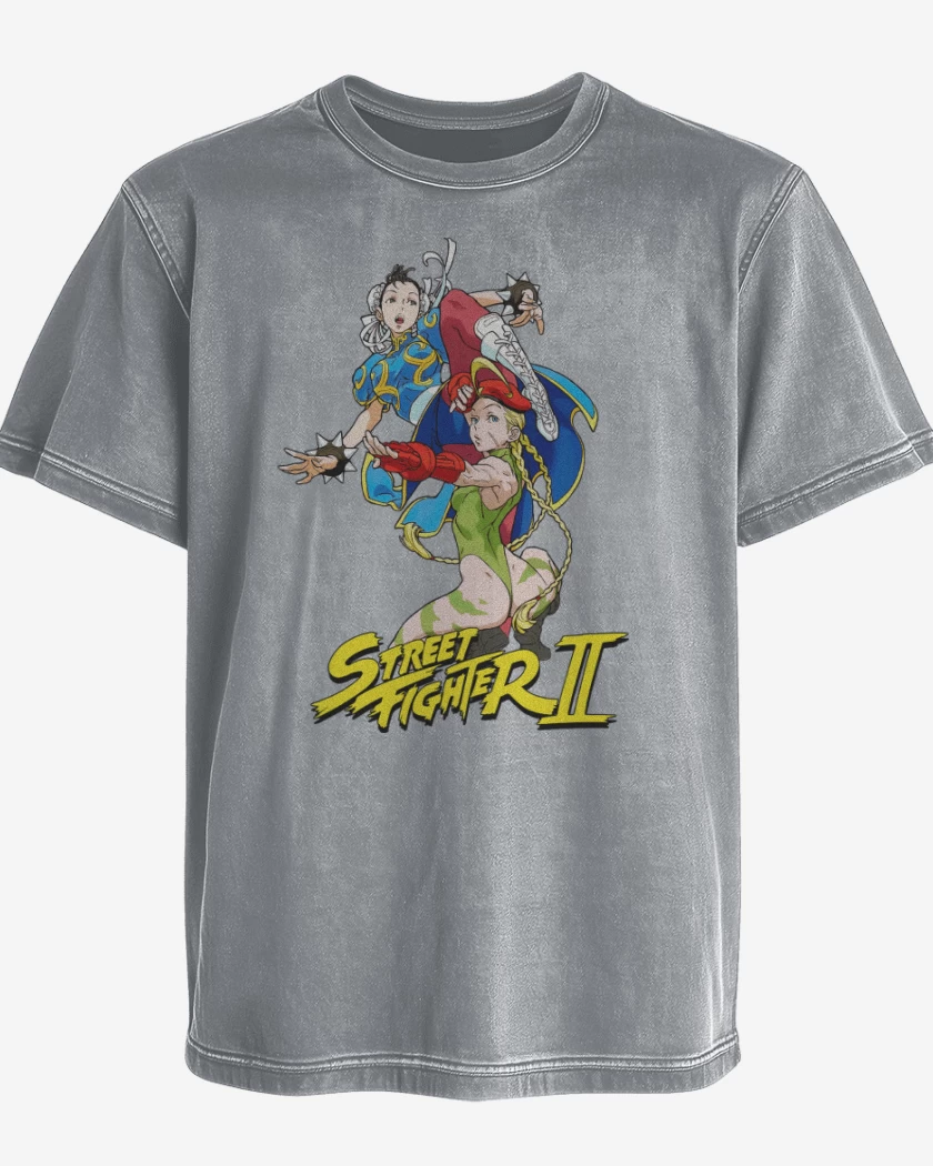 Polera desgastada Chun-Li & Cammy
