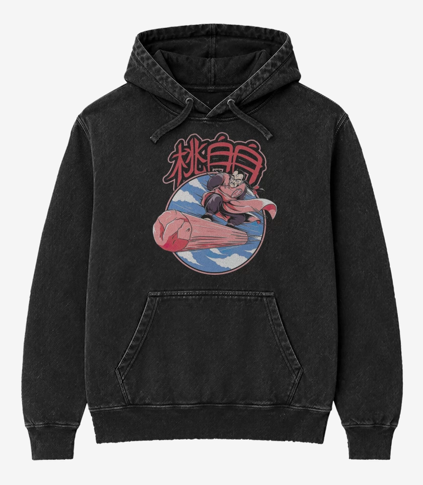 Poleron Canguro Acid Wash Negro de Tao Pai Pai