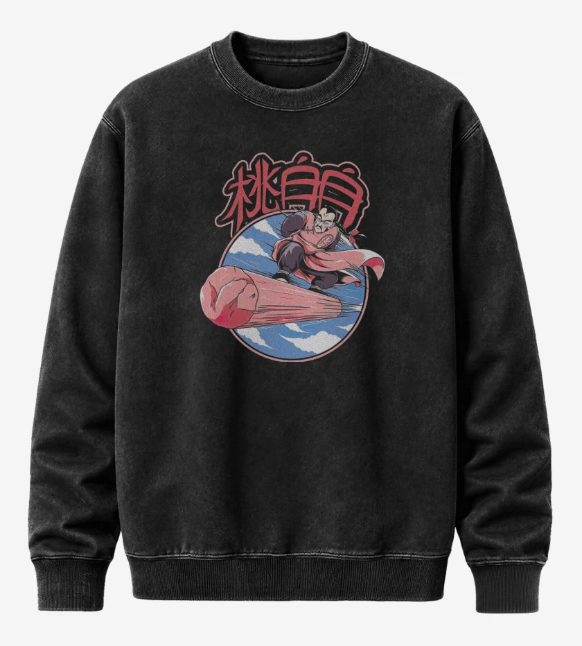 Poleron Polo Acid Wash Negro de Tao Pai Pai