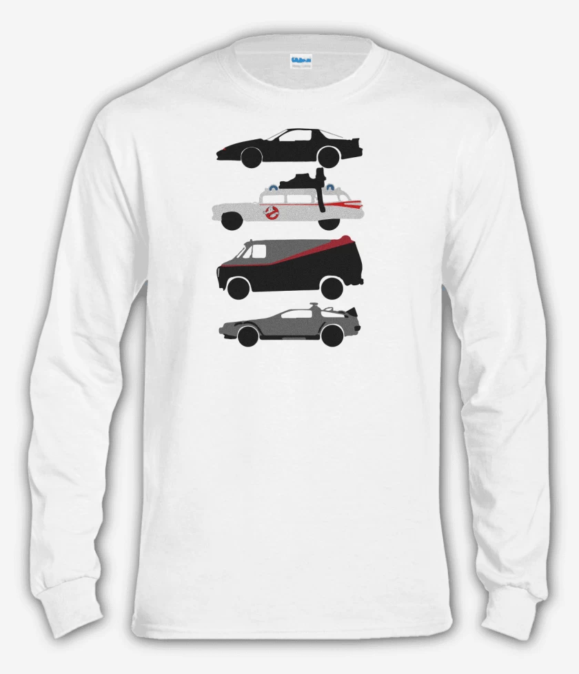 Polera manga larga Blanco de Autos Clasicos
