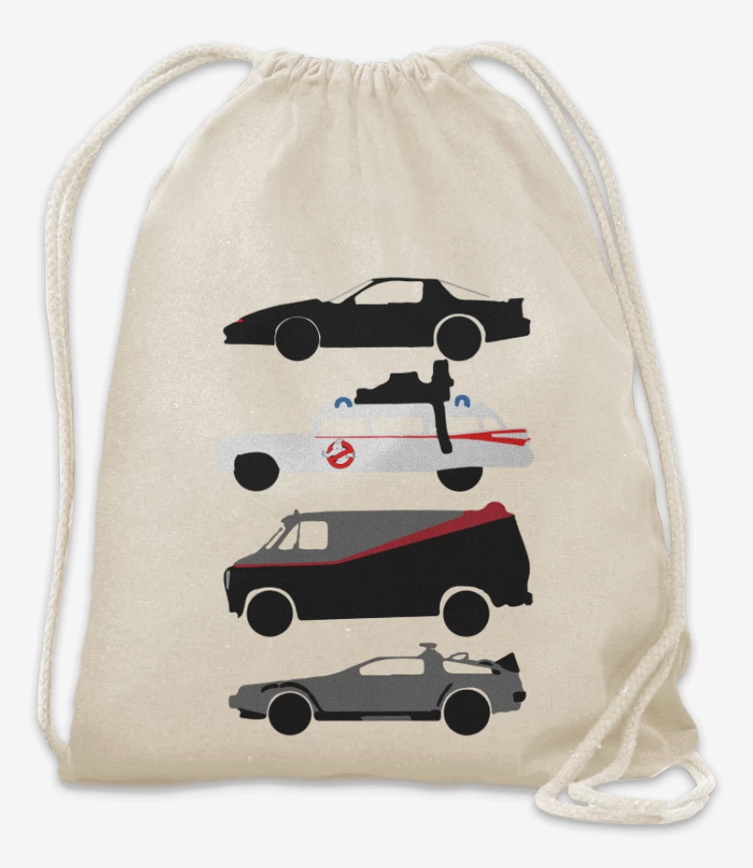 Mochila Blanco de Autos Clasicos