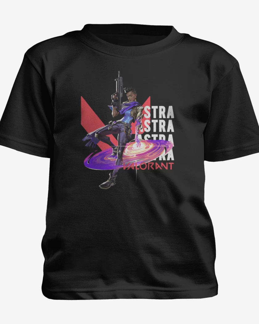 Polera de niño Negro de Astra Valorant