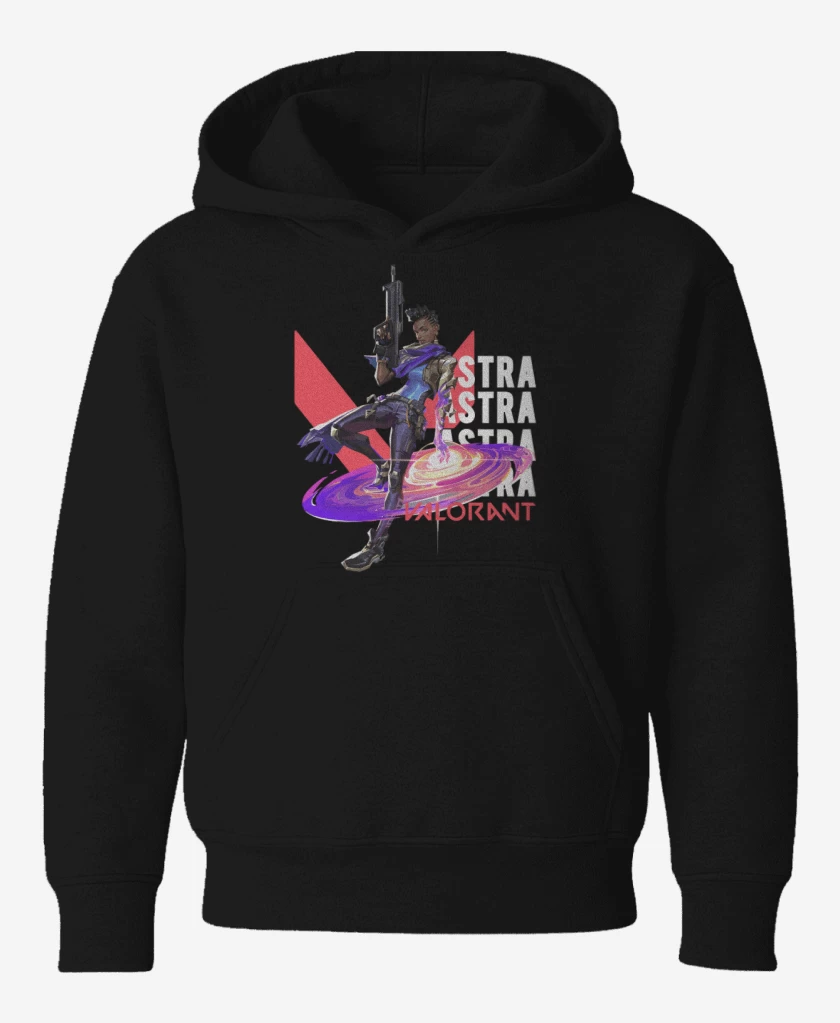 Poleron de niño Negro de Astra Valorant