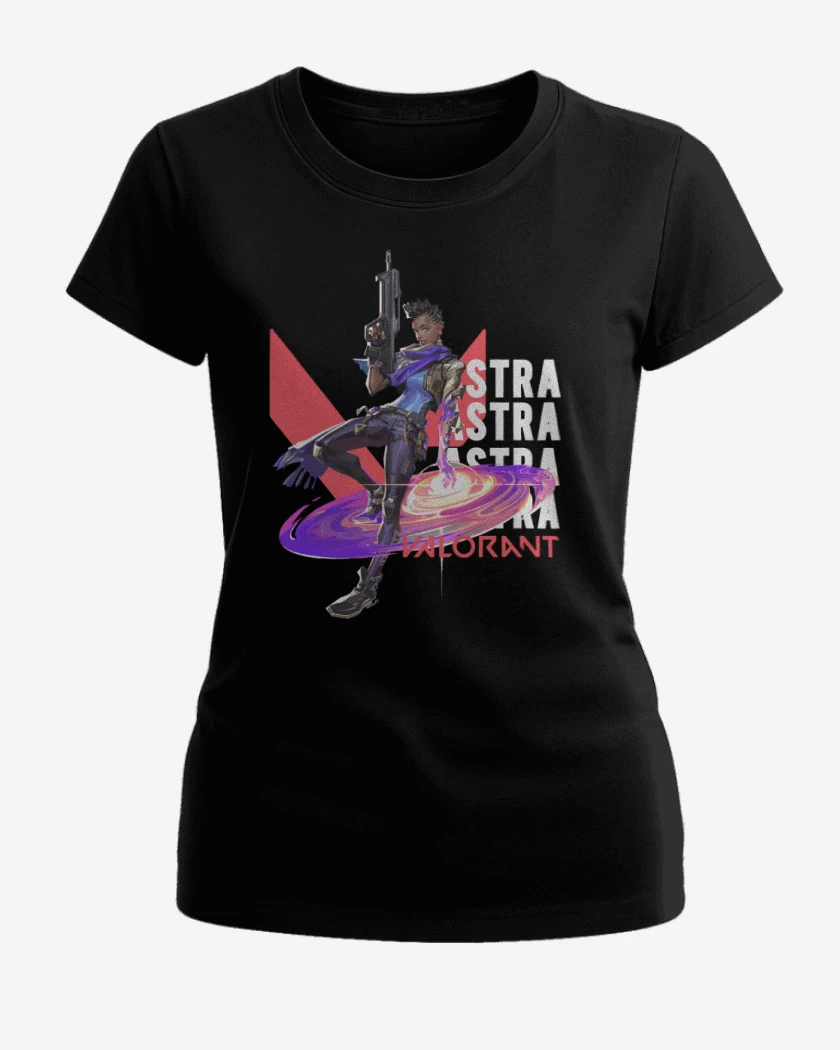 Polera de Mujer Negro de Astra Valorant
