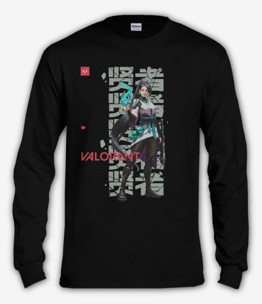 Polera manga larga Negro de Sage Valorant