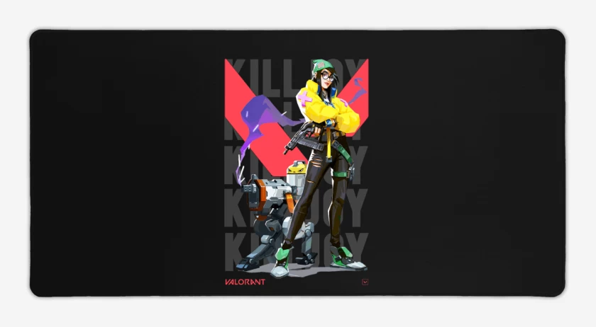 Mouse pad Gamer Negro de Killjoy Valorant