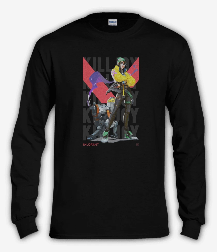 Polera manga larga Negro de Killjoy Valorant
