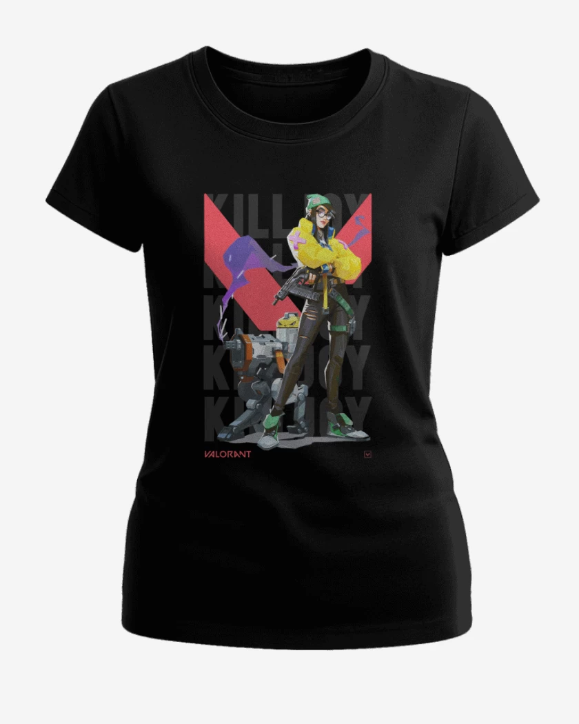 Polera de Mujer Negro de Killjoy Valorant