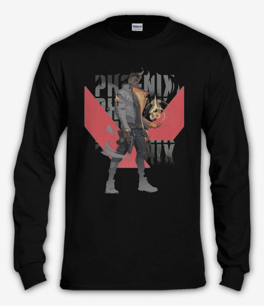 Polera manga larga Negro de Phoenix Valorant