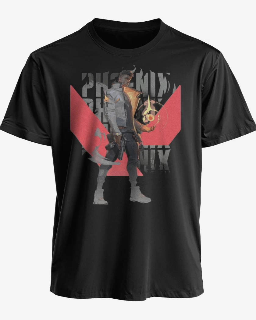 Polera premium Negro de Phoenix Valorant