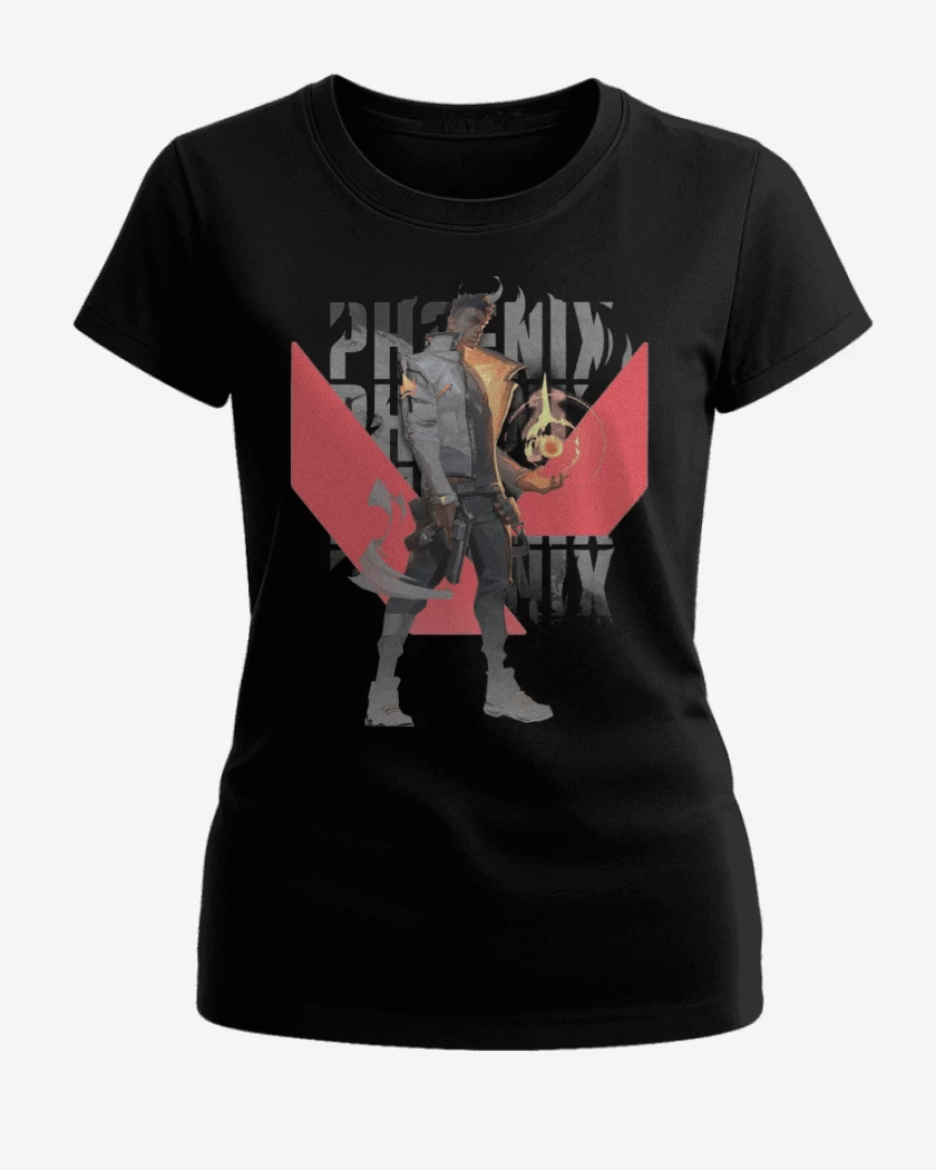 Polera de Mujer Negro de Phoenix Valorant