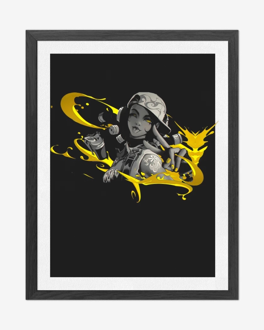 Cuadro decorativo Negro de Raze Valorant
