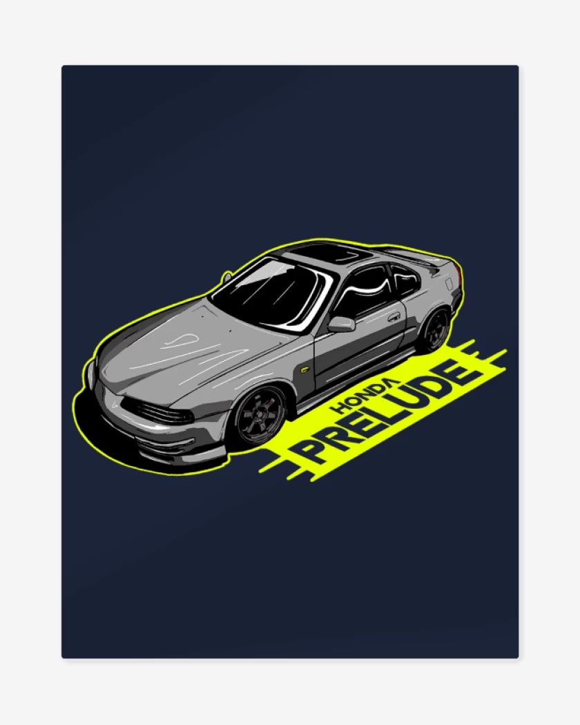 Print metalico Azul Marino de Honda Prelude