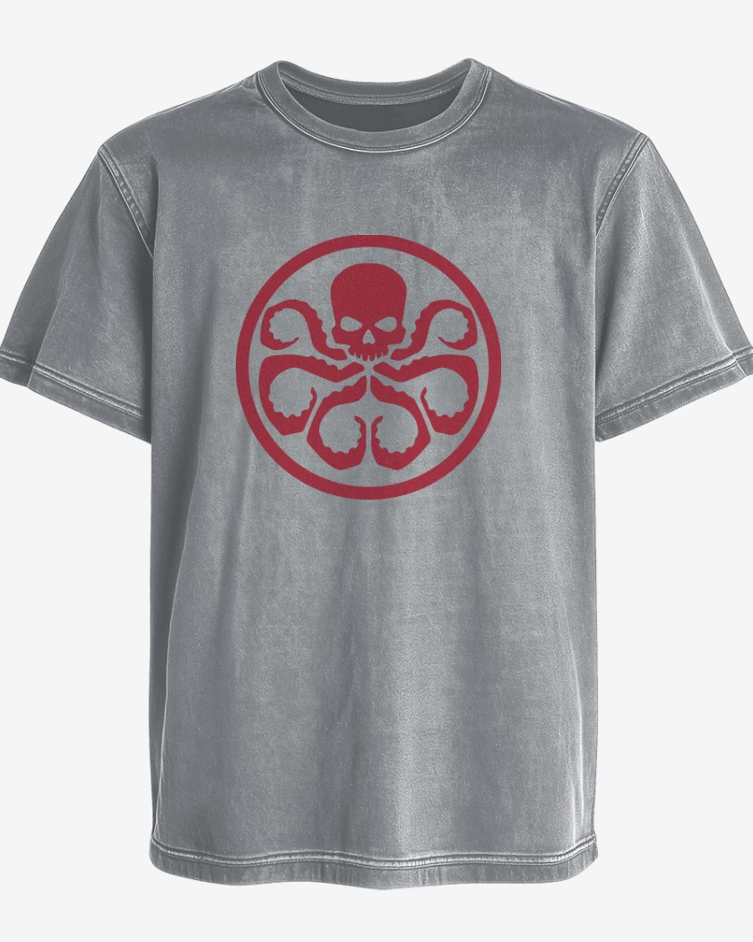 Polera desgastada Gris Melange de Hydra