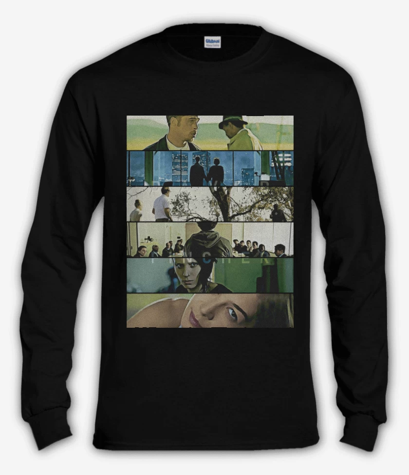 Polera manga larga Negro de Directores David Fincher
