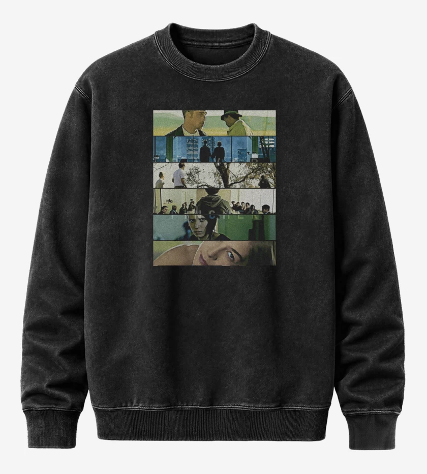 Poleron Polo Acid Wash Negro de Directores David Fincher