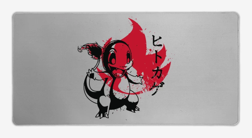 Mouse pad Gamer Gris Melange de Charmander Fuego