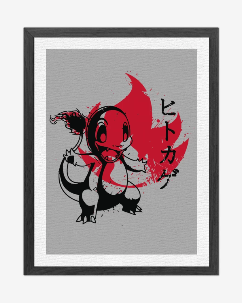 Cuadro decorativo Charmander Fuego