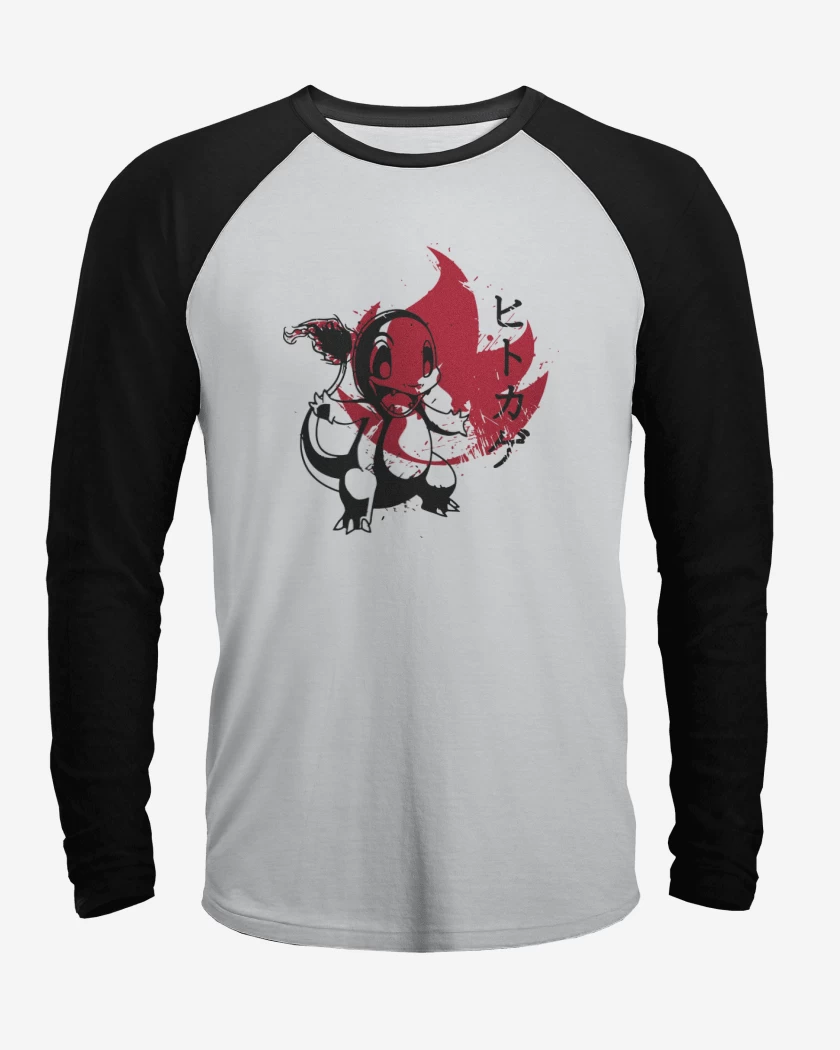 Polera Raglan Charmander Fuego
