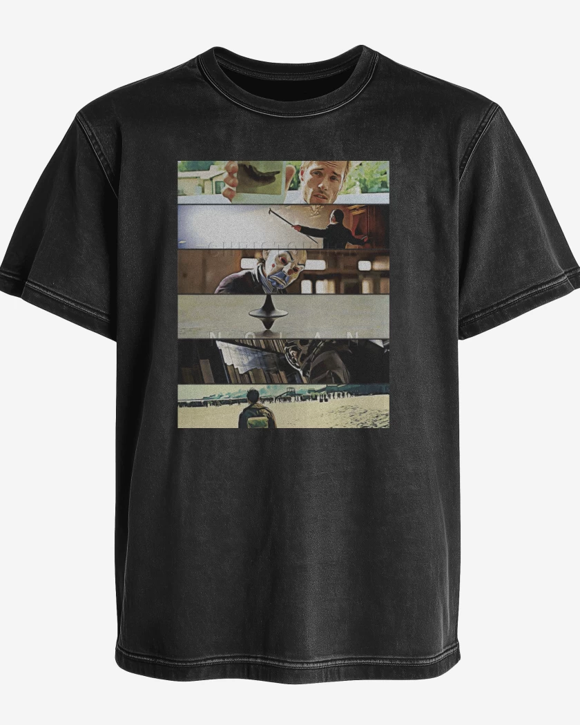 Polera desgastada Negro de Directores Christopher Nolan