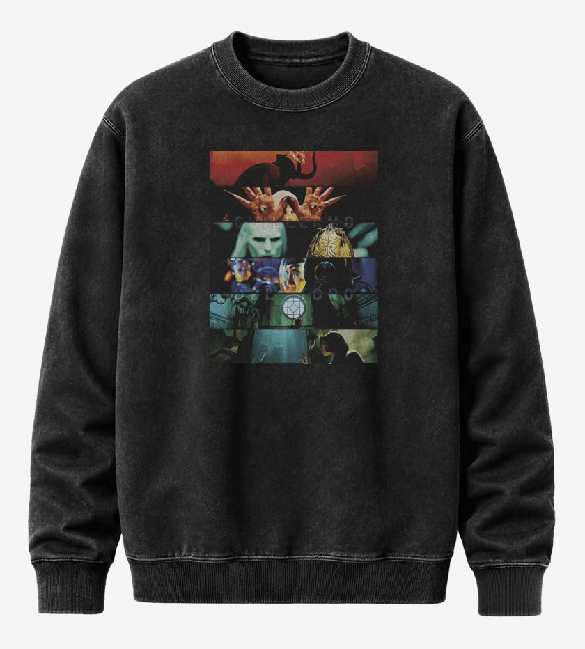 Poleron Polo Acid Wash Negro de Directores Guillermo Del Toro