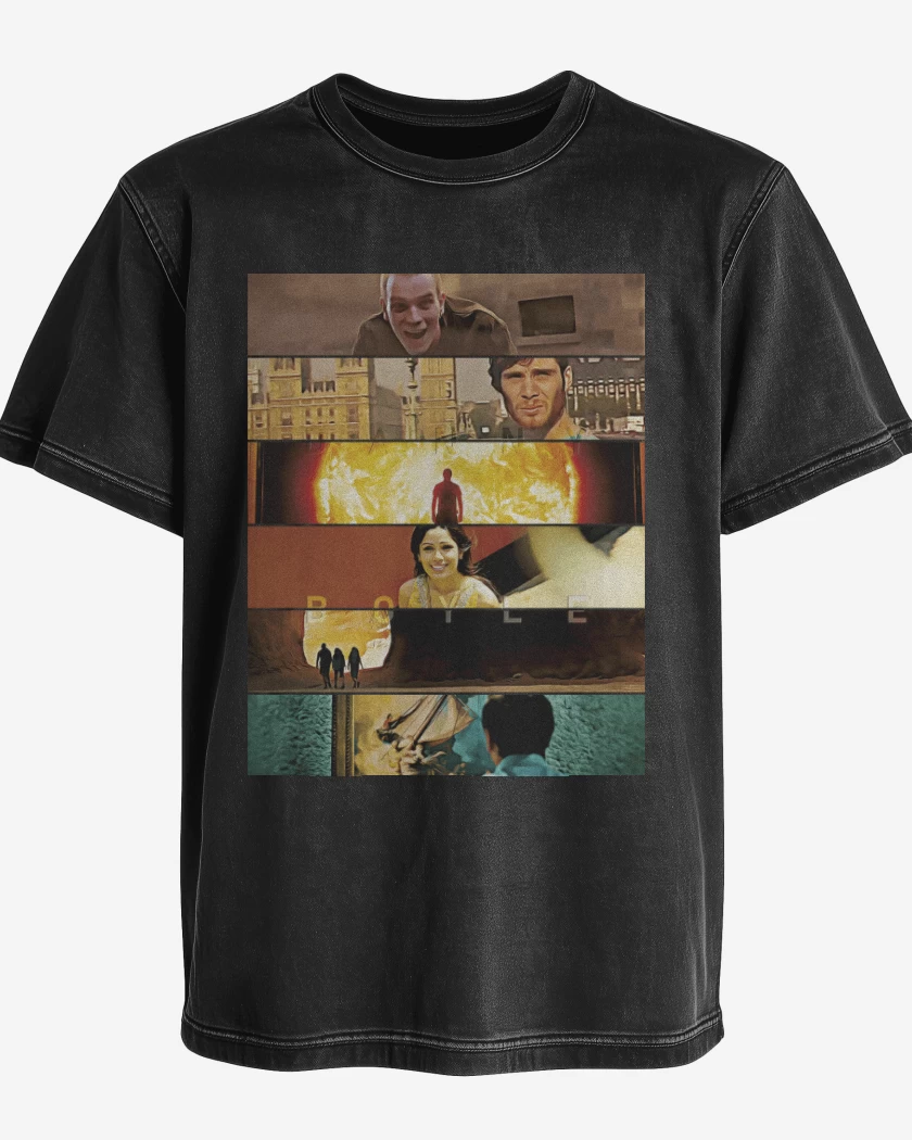Polera desgastada Negro de Directores Danny Boyle