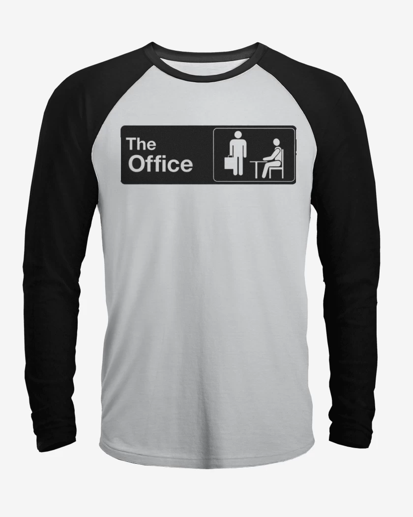 Polera Raglan Blanco / Negro de The office