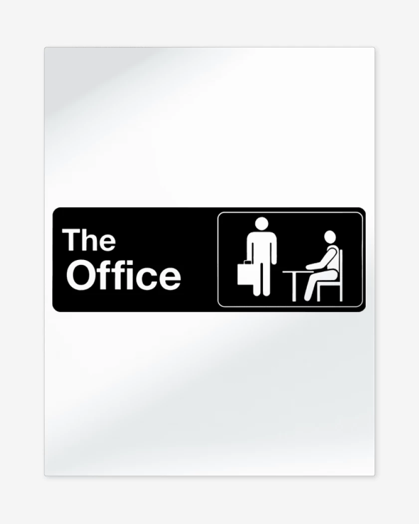 Print metalico Blanco de The office