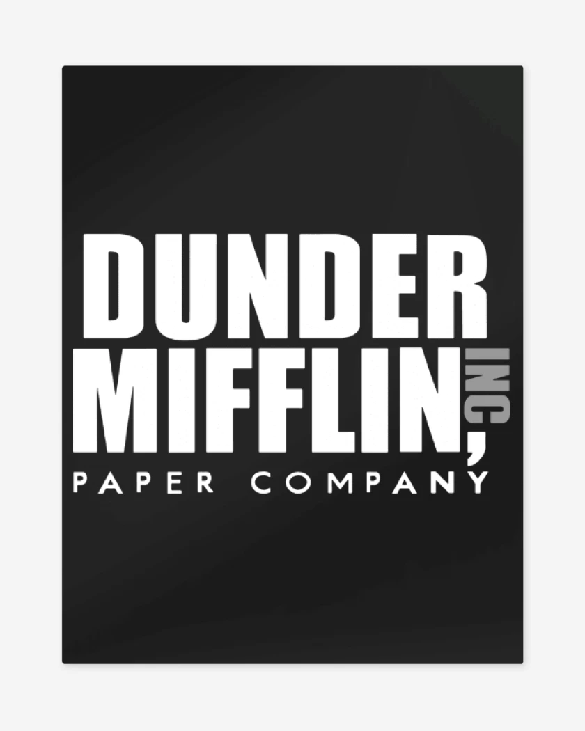 Print metalico Dunder Mifflin paper company