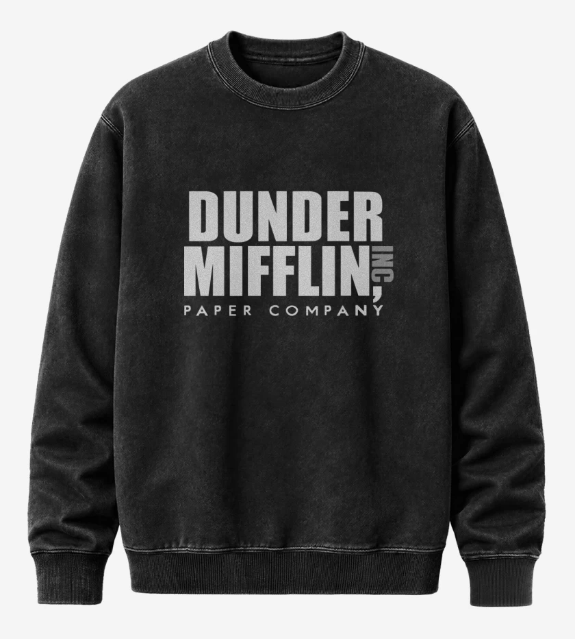 Poleron Polo Acid Wash Negro de Dunder Mifflin paper company