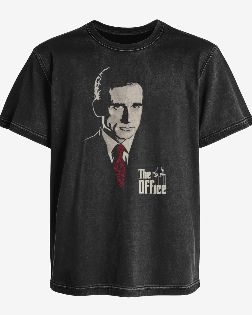 Polera desgastada Negro de Michael ScottLeone
