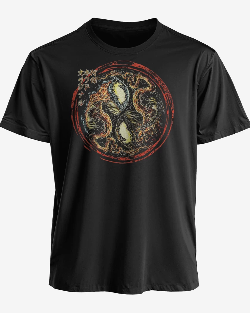 Polera premium Negro de Venom vs Carnage