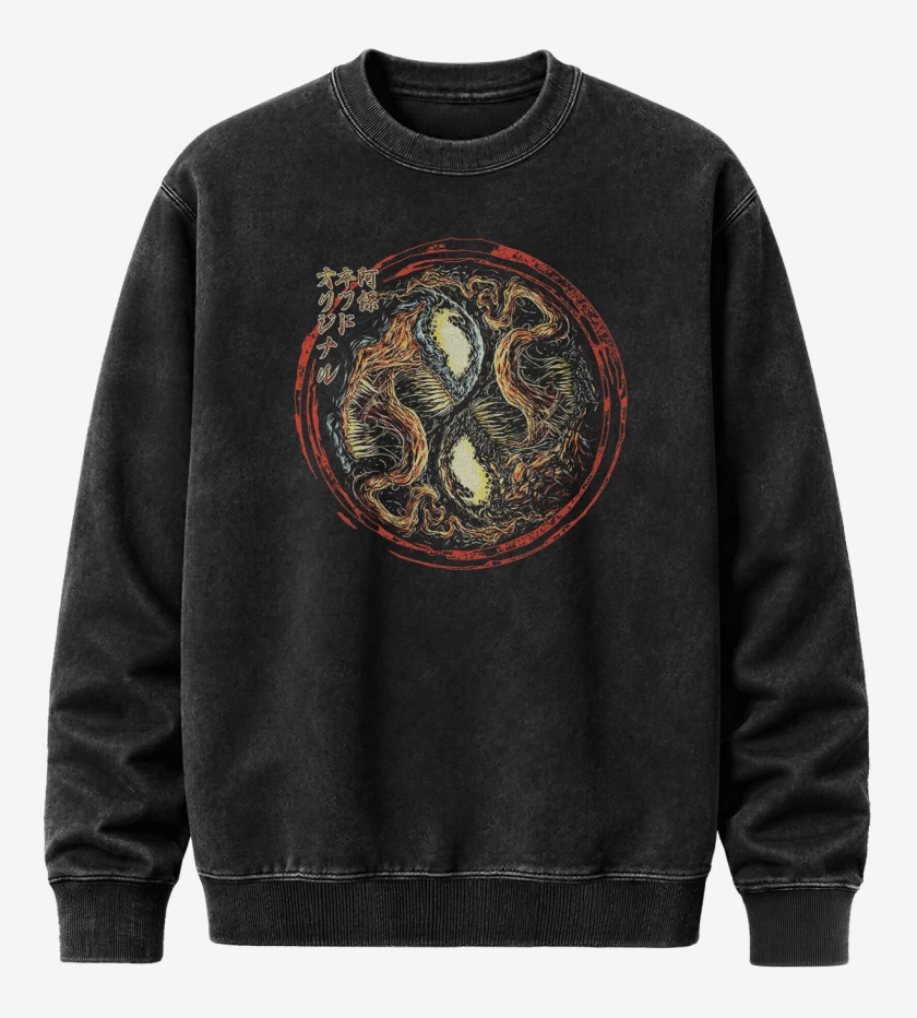 Poleron Polo Acid Wash Negro de Venom vs Carnage