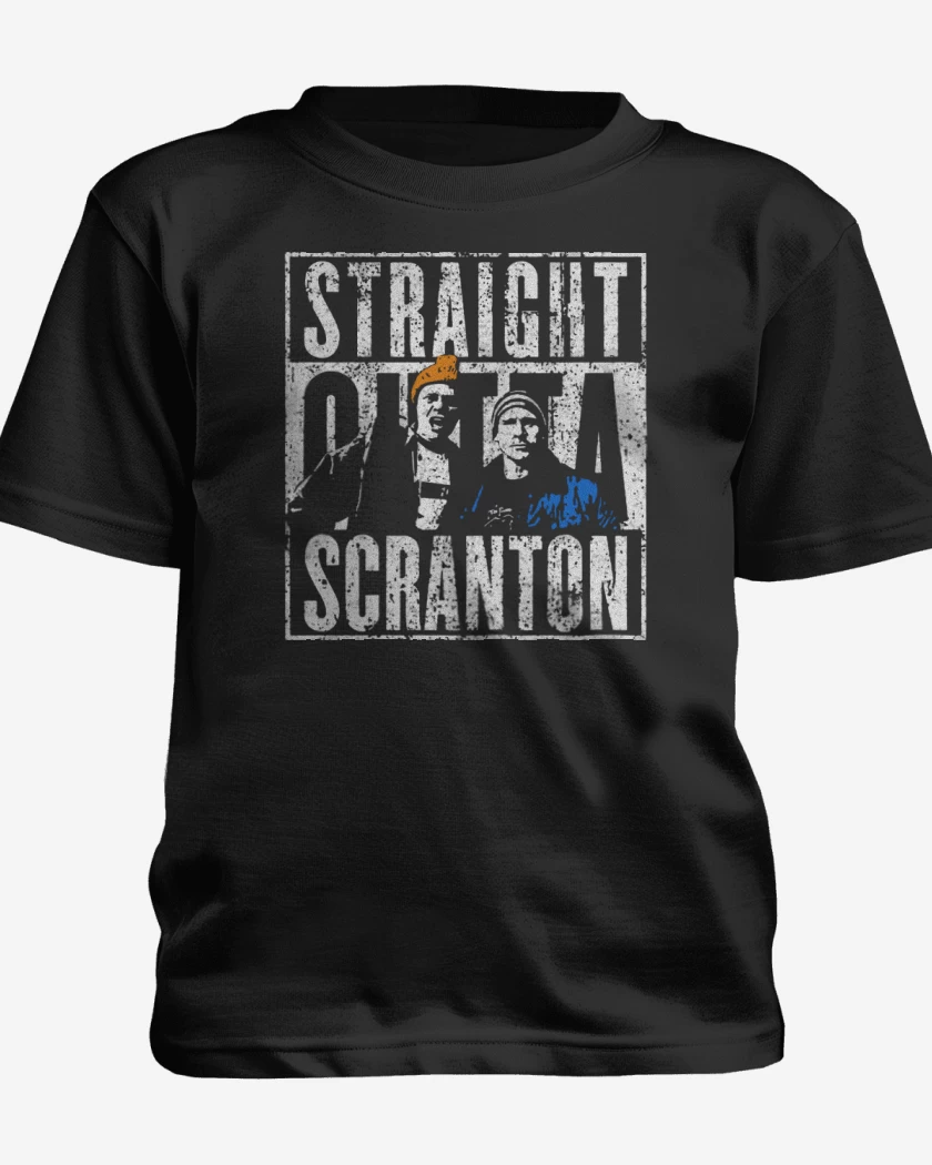 Polera de niño Negro de Straight outta Scranton