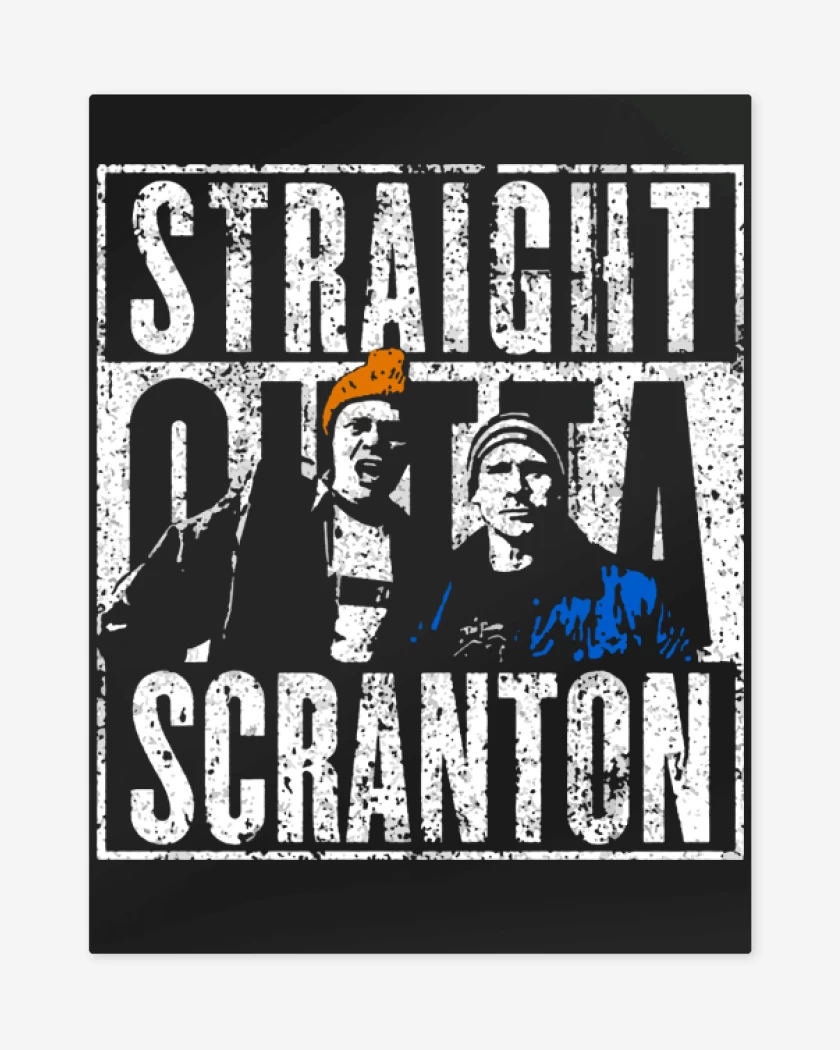 Print metalico Negro de Straight outta Scranton