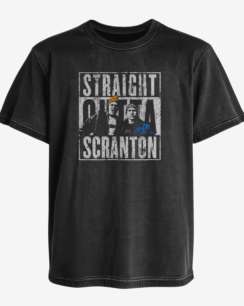 Polera desgastada Straight outta Scranton