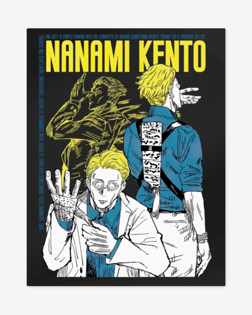 Print metalico Negro de Kento Nanami