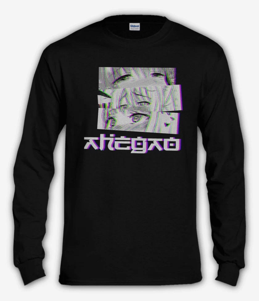 Polera manga larga Negro de Ojos Anime 2