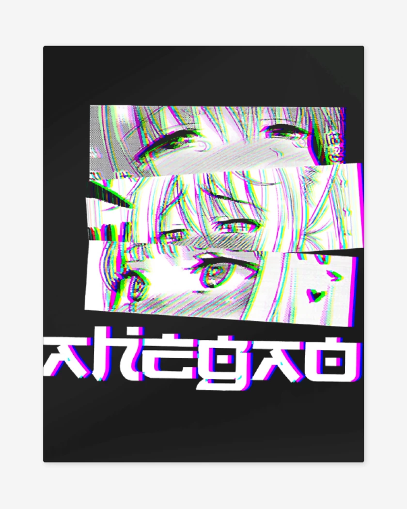 Print metalico Negro de Ojos Anime 2